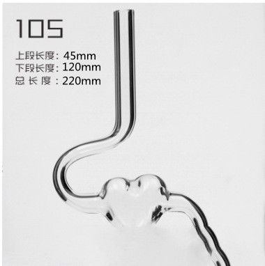 Stocké 2024 borosilicate 3.3 Paille de verre droit pour les accessoires de barres à vin