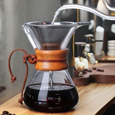 Logo personnalisé Double mur Borosilicate verre cafetière pour une résistance à la chaleur inhabituelle