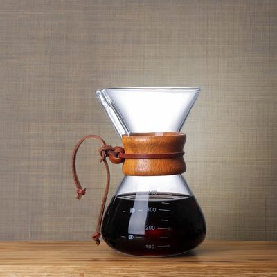 Logo personnalisé Double mur Borosilicate verre cafetière pour une résistance à la chaleur inhabituelle