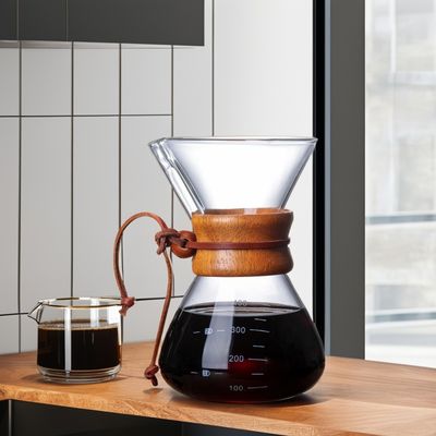 Logo personnalisé Double mur Borosilicate verre cafetière pour une résistance à la chaleur inhabituelle