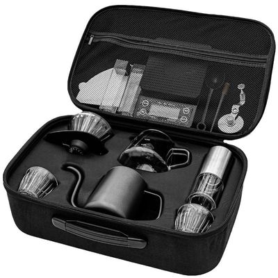 Set de café à goutte à goutte en acier inoxydable électrique avec logo personnalisé et boîte cadeau de luxe