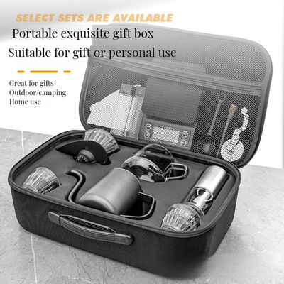 Set de café à goutte à goutte en acier inoxydable électrique avec logo personnalisé et boîte cadeau de luxe