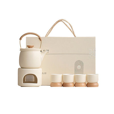 Chauffe-thé en céramique à manœuvre en boucle de style européen pour maison, hôtel, restaurant et bureau