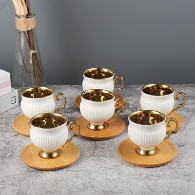 11 oz tasses en céramique osseuse Logo personnalisé Noir Blanc Sublimation colorée pour les ensembles de thé de bière
