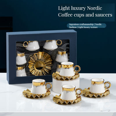 Élégance Design papier peint du thé et du café Céramique Western Dinner Set pour une vie durable