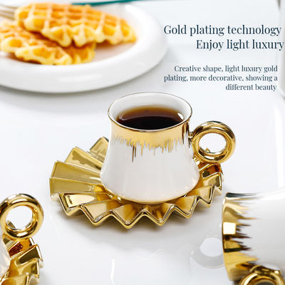 Élégance Design papier peint du thé et du café Céramique Western Dinner Set pour une vie durable