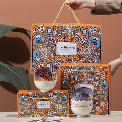 Conception de style bohémien Ensemble de bols en céramique pour l'occasion