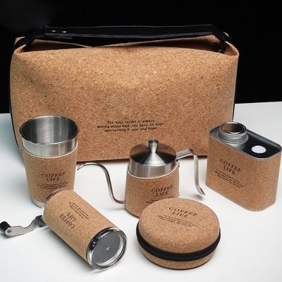 Moulin à café manuel traditionnel OEM à haute capacité avec liège en acier inoxydable PU