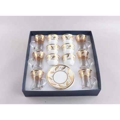 Type d'appareil à boire Ensemble de tasses de thé et de café 2024 Ensemble de tasses de verre en porcelaine réutilisable avec matériau en verre