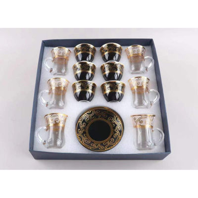Type d'appareil à boire Ensemble de tasses de thé et de café 2024 Ensemble de tasses de verre en porcelaine réutilisable avec matériau en verre