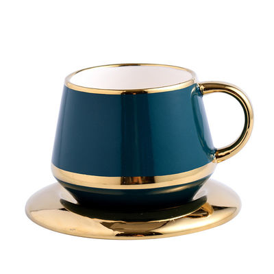 Coupe de café de luxe avec bordure d'or Ceramique Set de thé101 en acier inoxydable