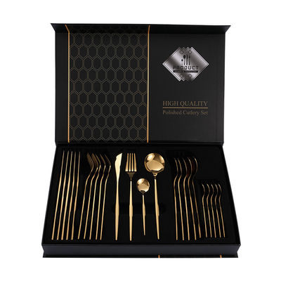Set de couverts en or de mariage 101 Plateau en acier inoxydable avec ensemble de souvenirs en boîte