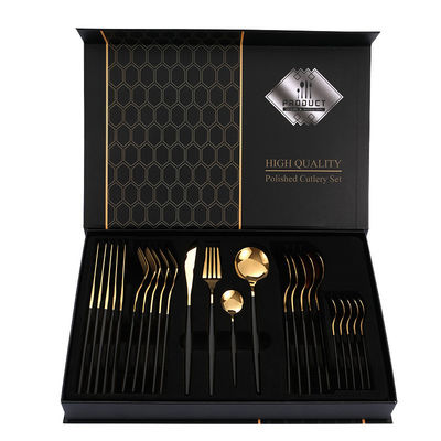 Set de couverts en or de mariage 101 Plateau en acier inoxydable avec ensemble de souvenirs en boîte
