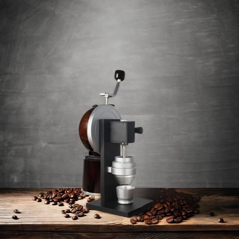 Taille personnalisée 83 mm Conical Burr Moulin à café Manche à manivelle Corps en alliage d'aluminium pour outils à café-thé
