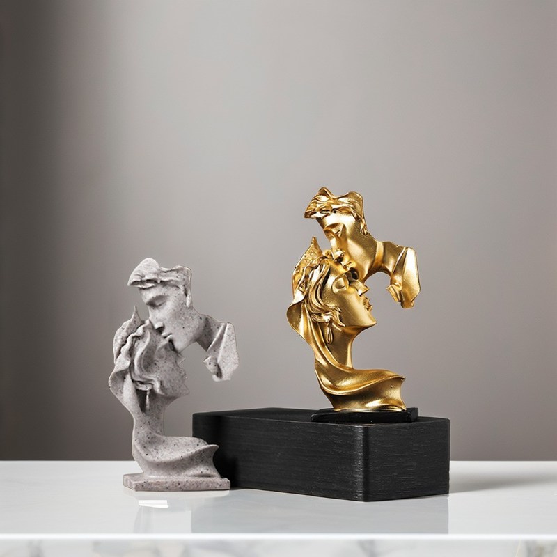 Art moderne style ancien décor de la maison écologique La statue du penseur sculpture en résine de bambou