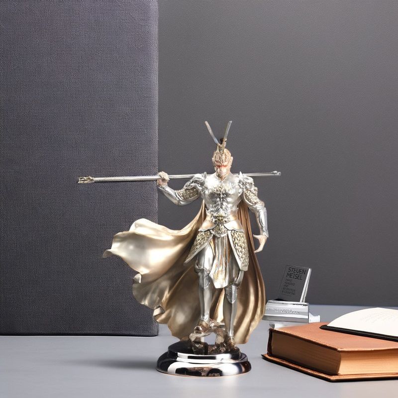 Ornements Mythologie noire Wukong Golden Hoop Tableau de bureau Figure Roi singe contre Bouddha