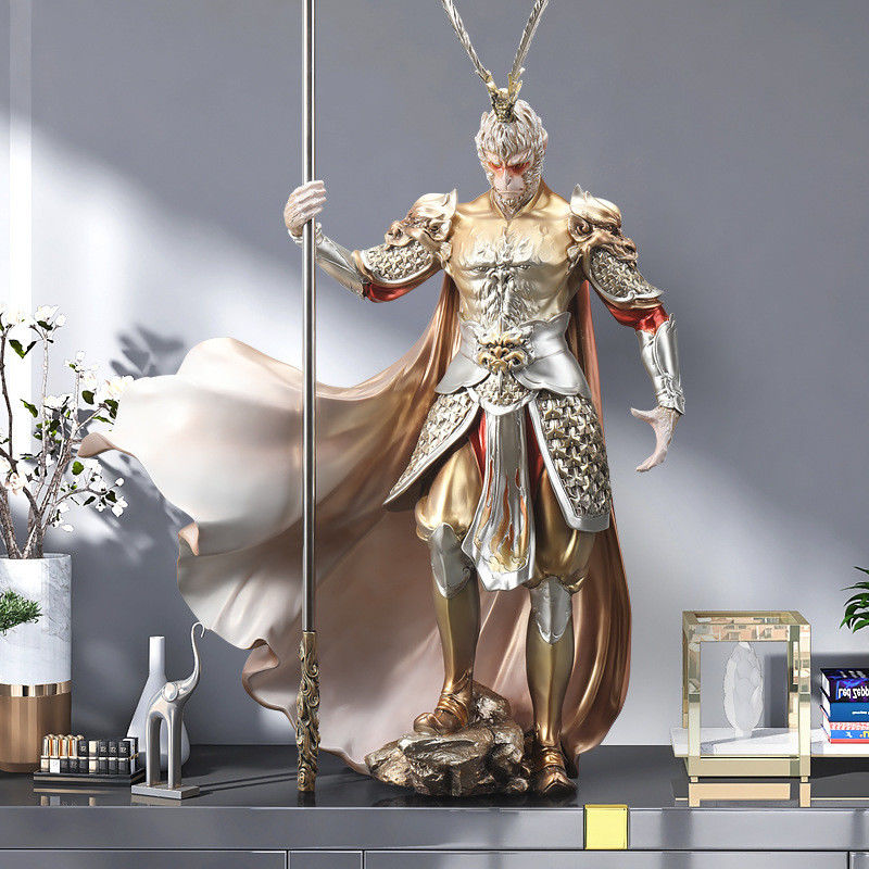Figure décorative Wukong Golden Hoop Figure Noire Mythologie Roi singe VS Ornements de Bouddha