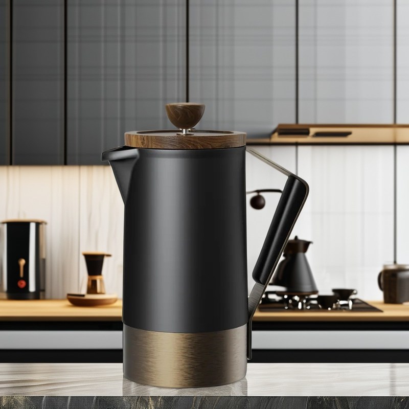 Corps en céramique à poignée de silicone Commercial Café French Press Set pour les ensembles de café et de thé