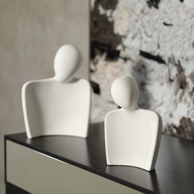 Autres décorations de la maison Vibrante sculpture en bambou d'amants embrassés Art céramique pour cadeaux