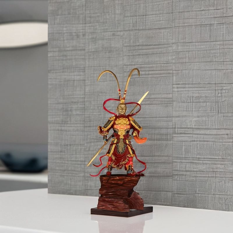 Résine 3D Black Myth Monkey King-Sun Wukong Figure de cerceau d'or pour le design contemporain