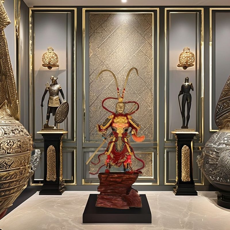 Décoration de la maison Mythe noire Soleil Wukong Figure en résine Cadeaux pour les amateurs de culture chinoise