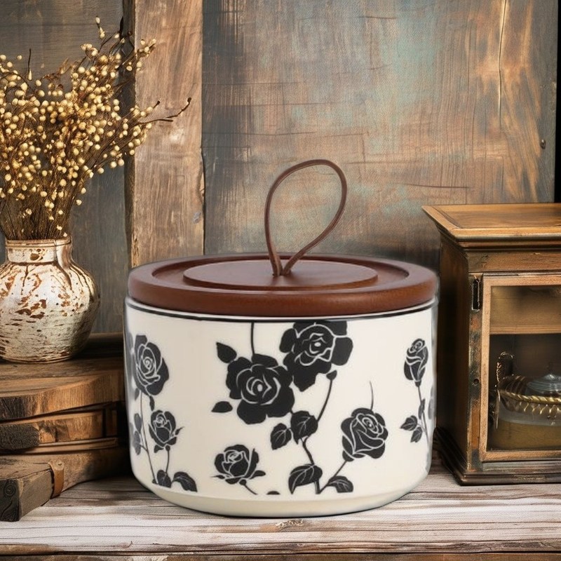 Container de thé en céramique de couleur personnalisé parfait pour le stockage de bijoux petits articles de cuisine