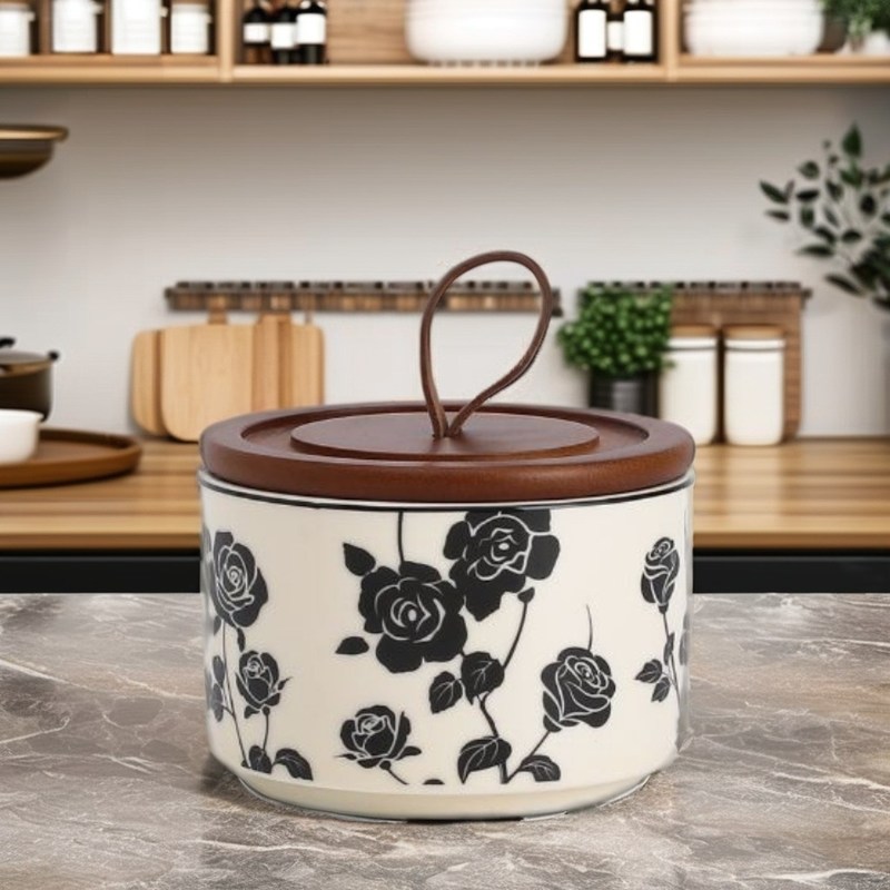 Cuisine élégante rangement et décor Vintage pot en céramique florale dans le design de style américain