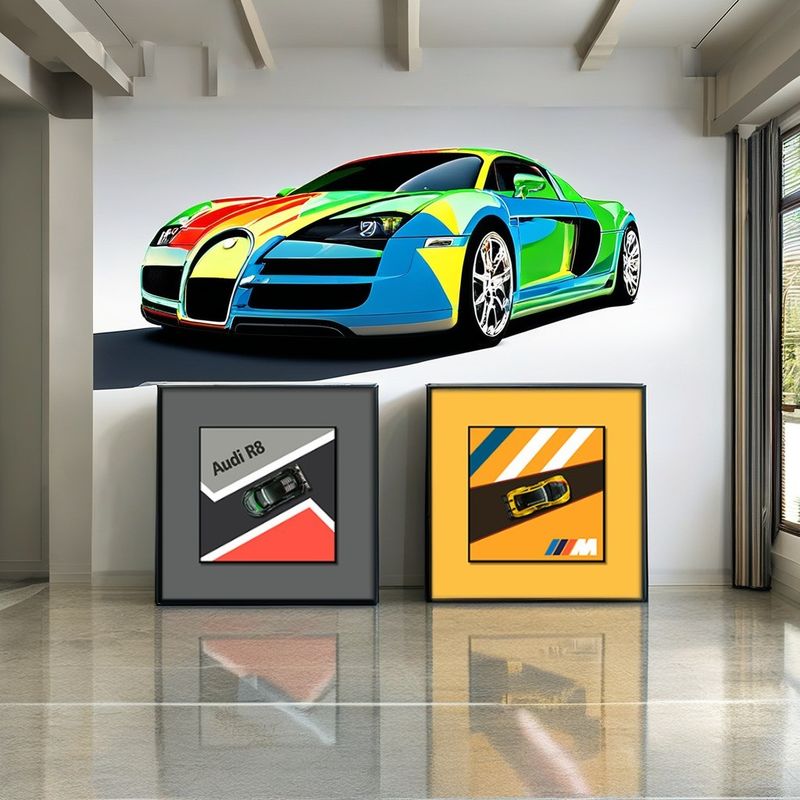 Des peintures murales de voiture en alliage électrique, une décoration parfaite pour la maison