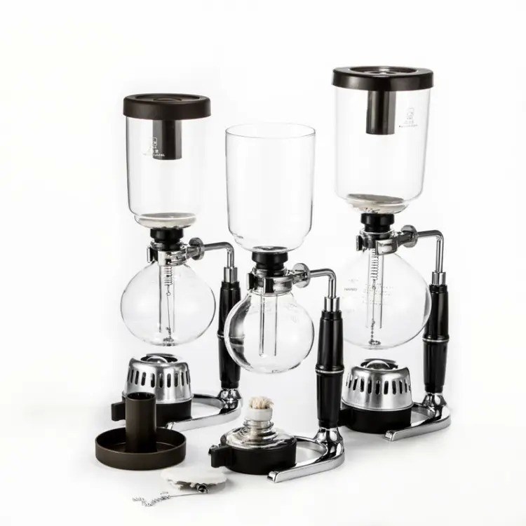 Machine à café Barista Percolator dans 2/3/5 tasses résistant à la chaleur syphon vide