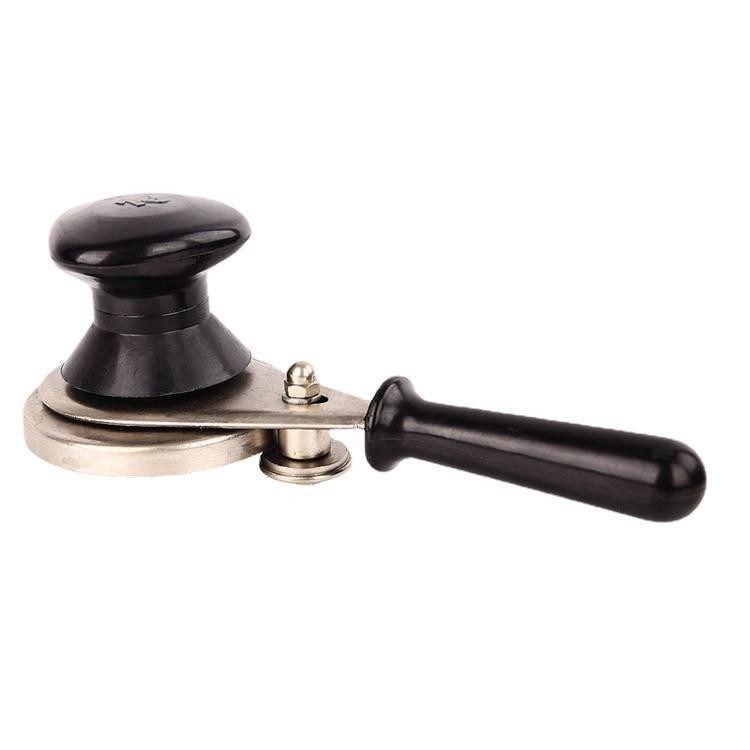 Logo personnalisé Acceptable étancheur de canette de bambou ergonomique avec outil de pressage du couvercle en fer blanc