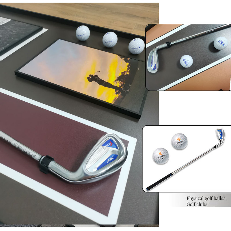Art mural de verre cristallin de golf élégant pour le salon Corridor chambre à coucher Format électrique