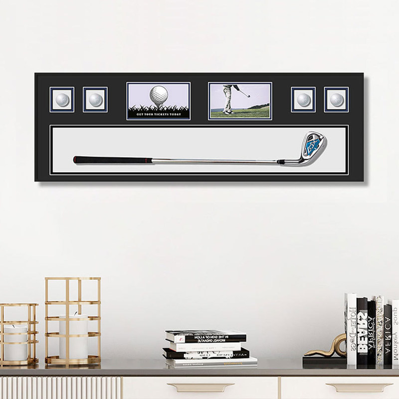 Modern Simple Crystal Glass Golf Peinture Blocs de construction Conception pour les ensembles muraux de galerie