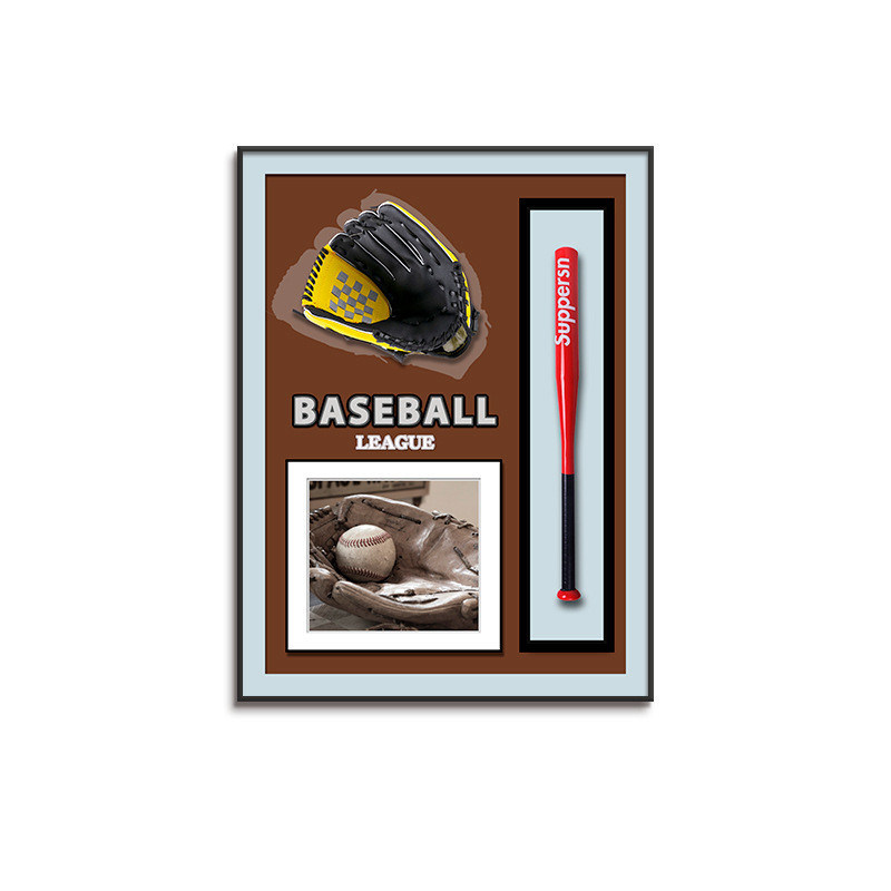 Art mural de baseball électrique suspendu Style post-moderne pour la décoration de l'hôtel
