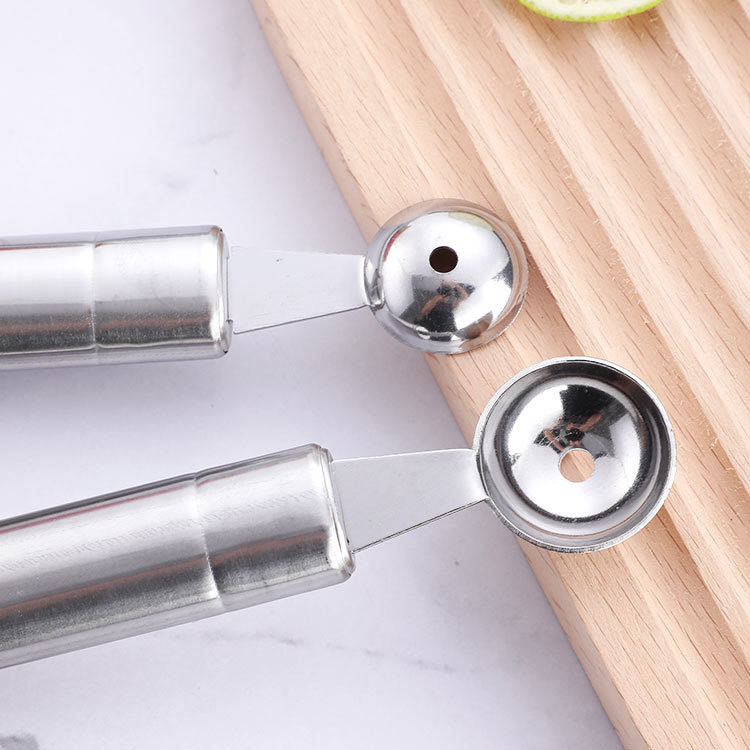 Couteau à double boule en acier inoxydable pour la décoration de fruits et légumes