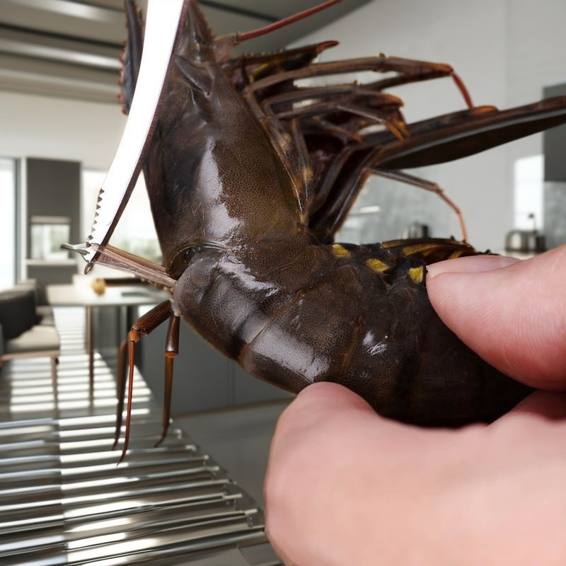 Coupeurs de légumes Coupeurs de crevettes en acier inoxydable Coupeuse de crevettes pour la préparation de poissons et de crevettes