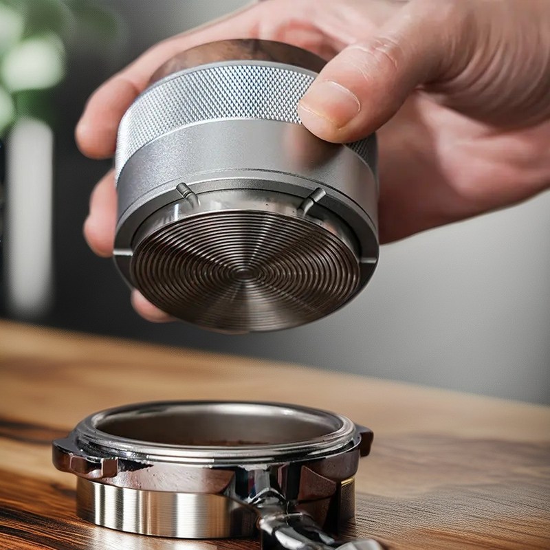 Dispensateur de café à base de bois en acier inoxydable écologique de 58 mm