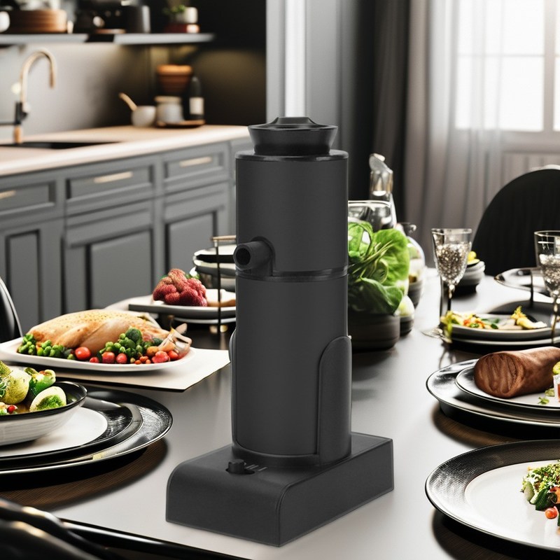 Cuisine moléculaire à main noire Pistolet à fumer pour les plaisirs fumants Appareils de cuisine