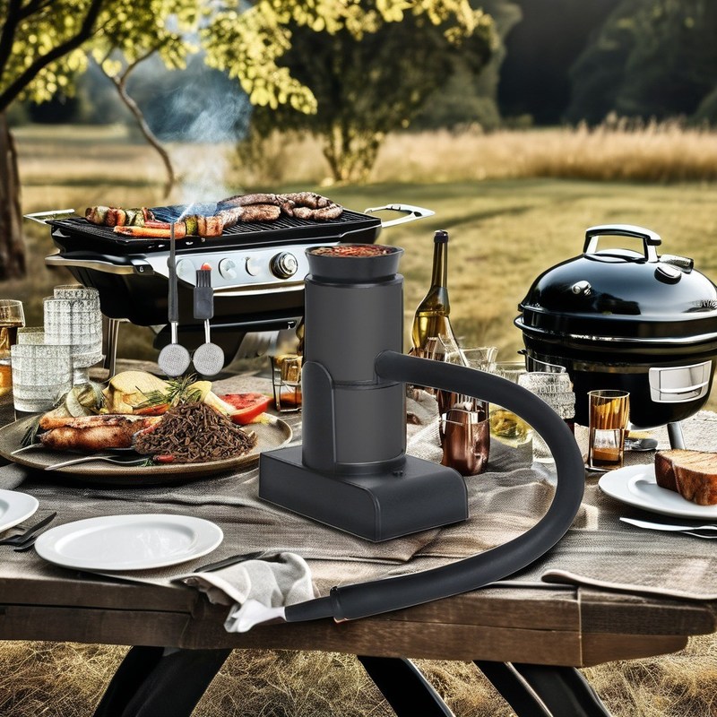 Pistolet à fumer portable avec saveur améliorée, infuseur de copeaux de bois et ustensiles à fourchette