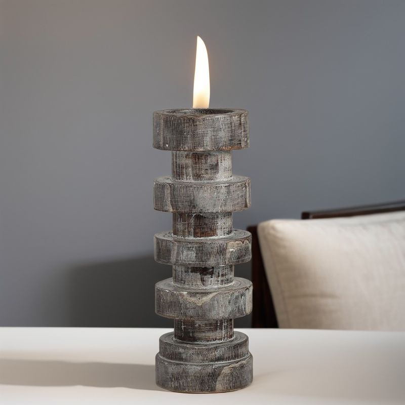 Détecteur de bougies en pierre de marbre pour mariage ou décoration de Noël