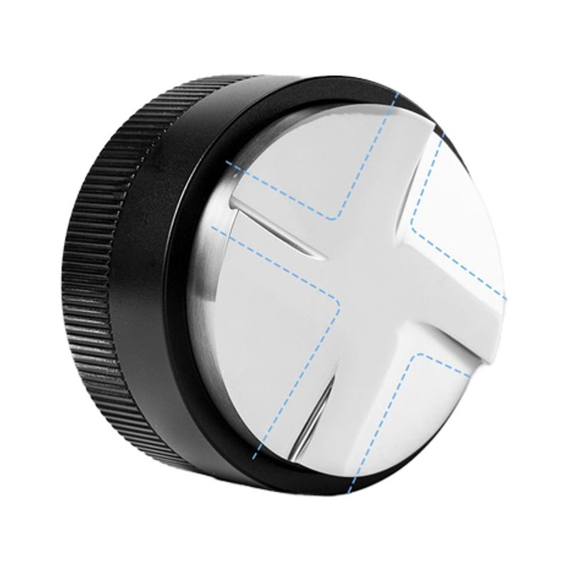 58 mm de grains de café en acier inoxydable tamper écologique à quatre lames poudreux marteau pour Baristas