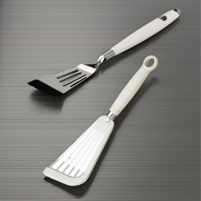Ensemble de cuisine en acier inoxydable à fente Turner Spatula résistante à la chaleur pour ustensiles de cuisine non adhésifs