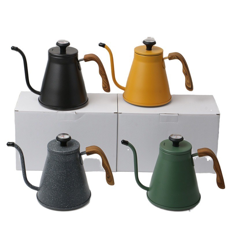 Design moderne en acier inoxydable Col de poule à main Verser une bouilloire à café pour le camping et la brasserie