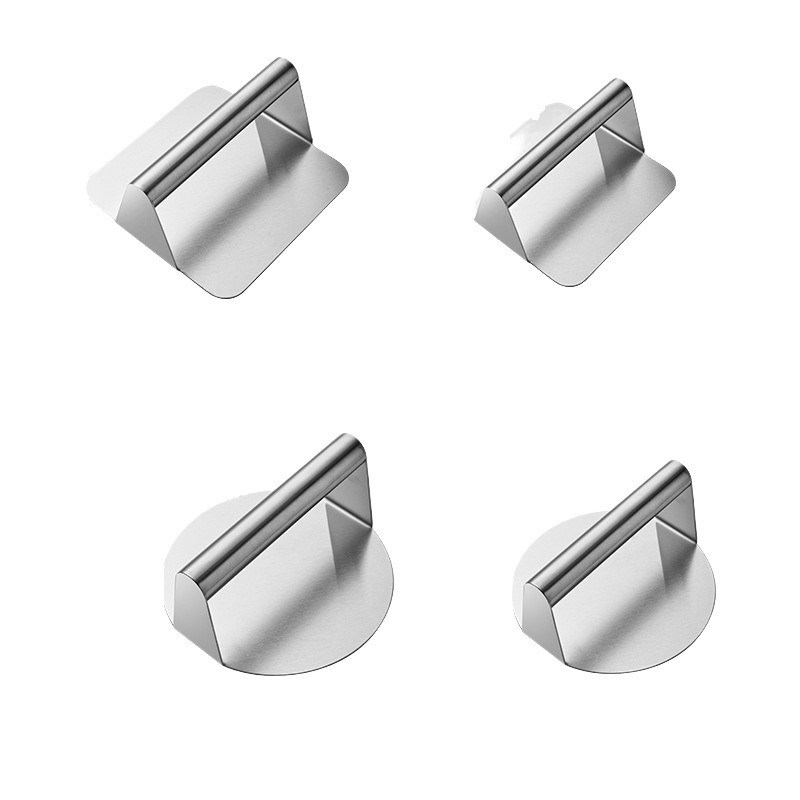 Outil de grillage en acier inoxydable carré sans adhésion à la surface de la presse à hamburger avec tablier en tissu