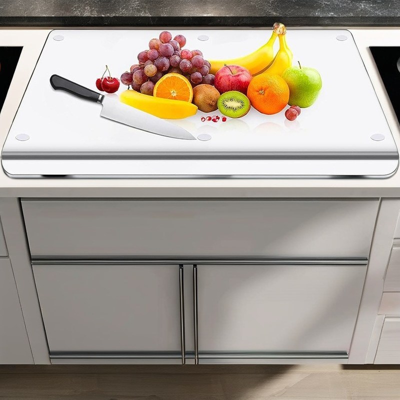 Planche à découper en bambou acrylique transparent jetable pour découper des aliments de taille personnalisée