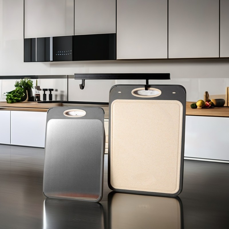 Planche à découper en acier inoxydable 304 Eco-friendly Bamboo Square Design Anti-Mold Plastic Frame