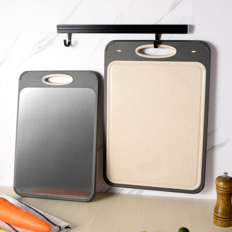 Planche de coupe en bambou écologique en acier inoxydable 304 pour cuisine