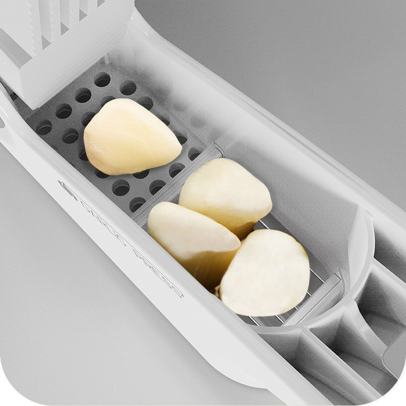 Presse à l'ail et trancheuse en acier inoxydable ABS essentielle des supermarchés avec ouvre-boîtes