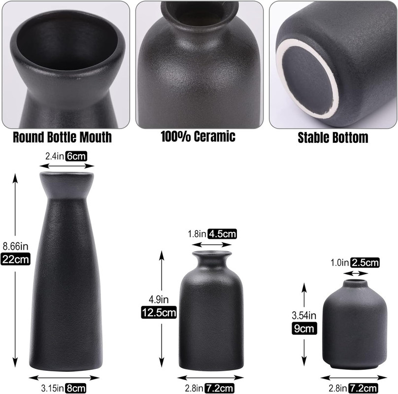 Vase de fleurs en céramique Art déco à l'ancienne pour la décoration intérieure