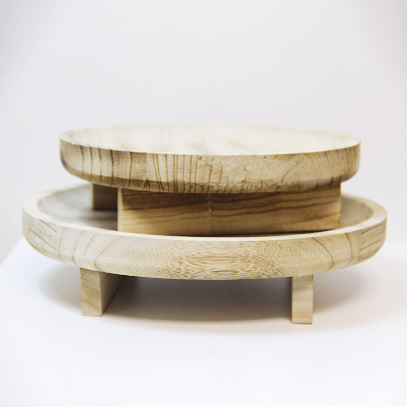 Outils de cuisson personnalisables Tabouret en bois pour l'affichage chaud des plats Pans dans la décoration de la cuisine