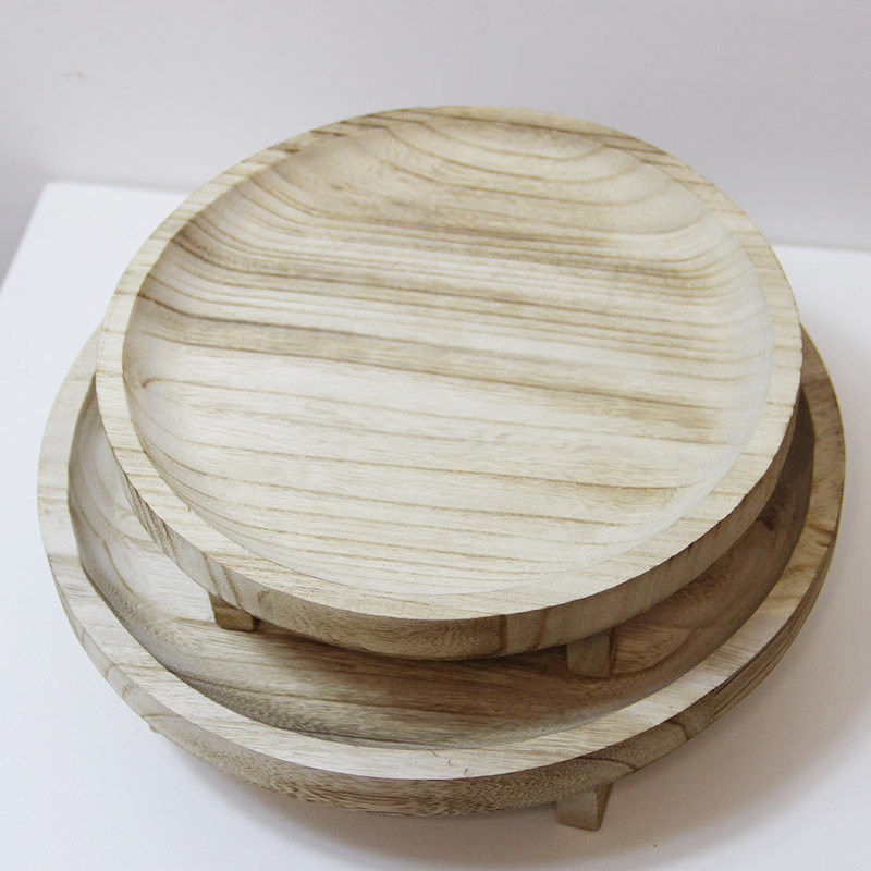 Outils de cuisson Tabouret d'affichage en bois naturel avec conception artisanale Options personnalisables